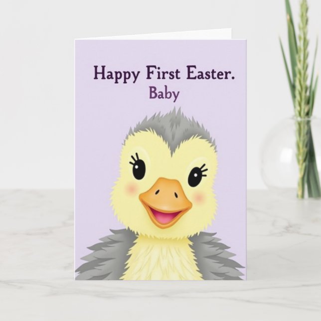 Baby First Easter Greeting Card (Front)