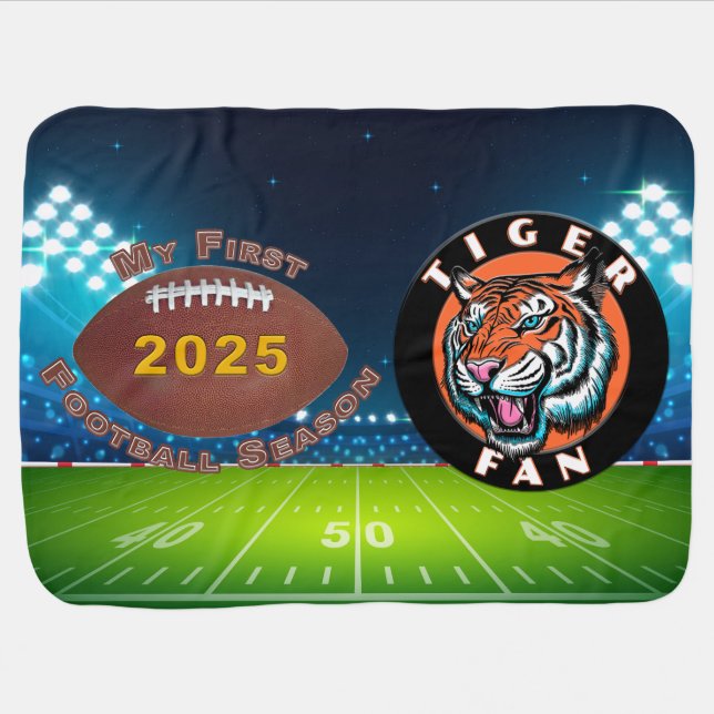 Baby First Football Season 2025 Baby Blanket (Horizontal)