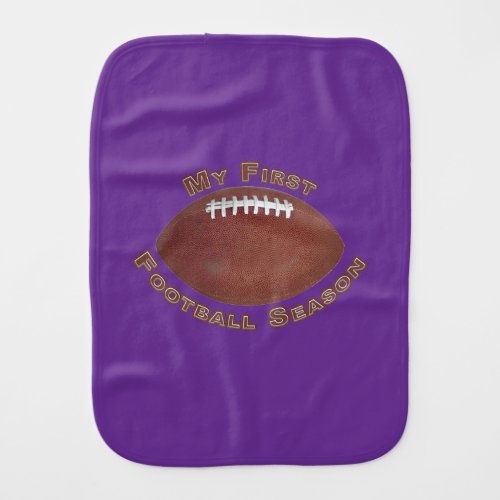 Baby First Football Season Burp Cloth