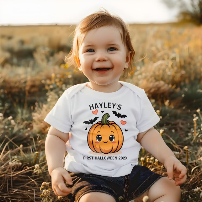 Baby First Halloween Pumpkin Baby Bodysuit (Creator Uploaded)