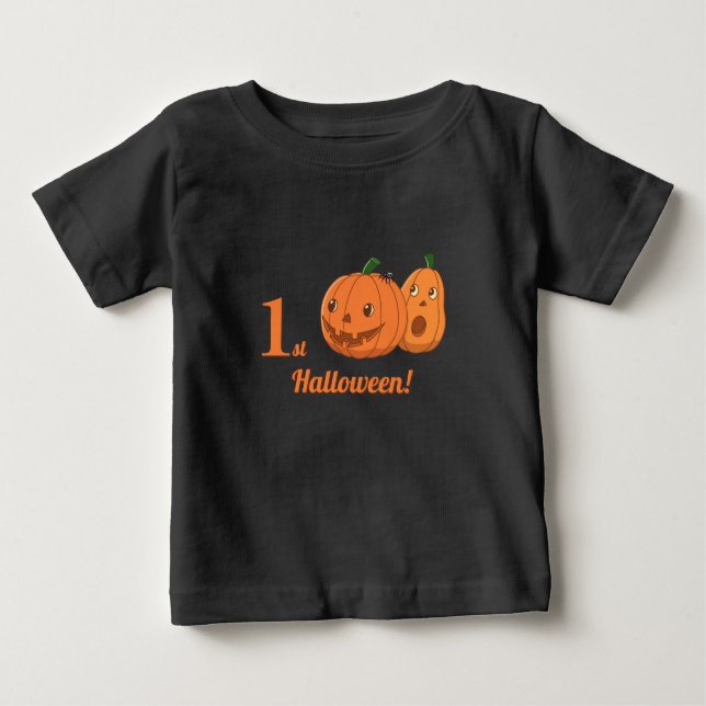 Baby First Halloween Pumpkins T-Shirt (Front)