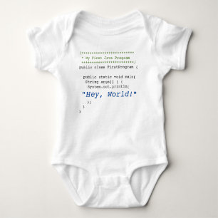 Baby First Java Program Baby Bodysuit