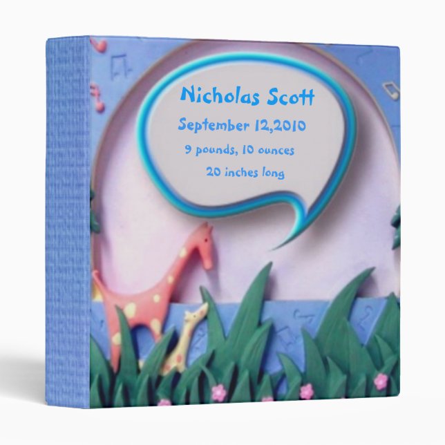 Baby First Photo Album Binder (Front/Spine)