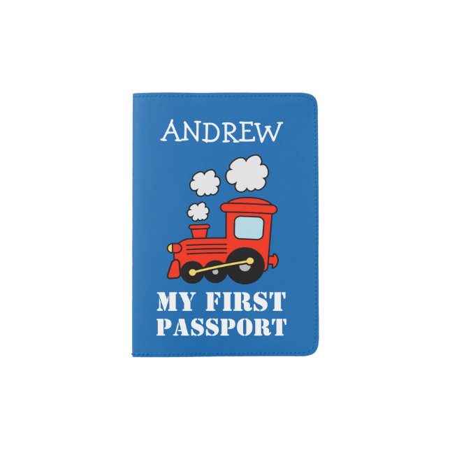 Baby first red toy choo choo train passport holder (Front)