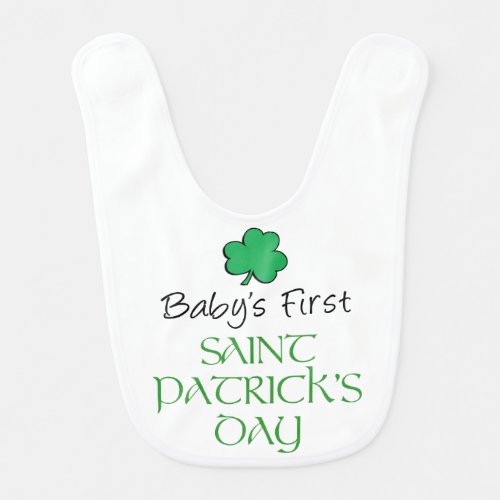 Baby First Saint Patricks Day Baby Bib