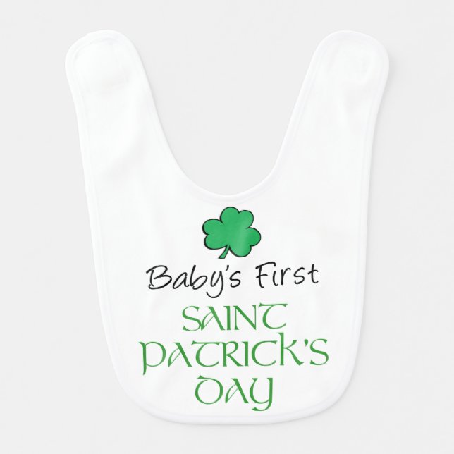 Baby First Saint Patrick's Day Bib (Front)