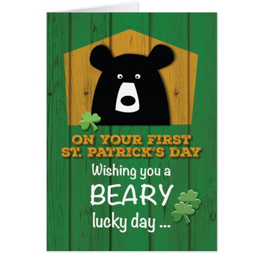 Baby First St. Patrick's Day with Bear & Shamrocks (Front)