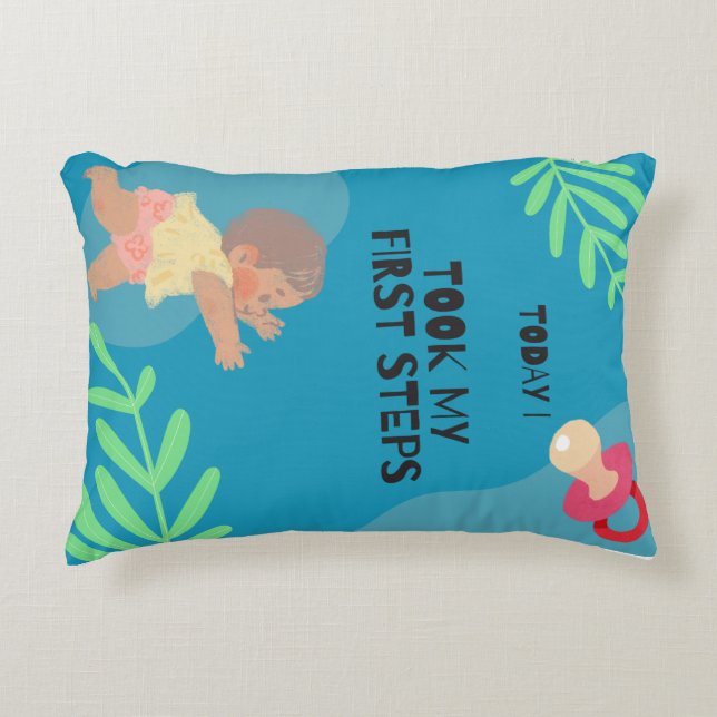 Baby first step accent pillow (Front)