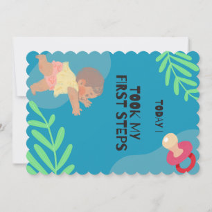 Baby first step invitation