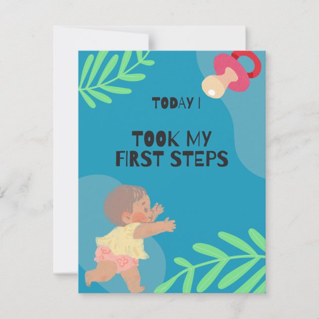 Baby first step note card (Front)