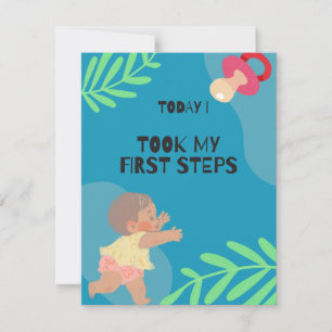 Baby first step note card