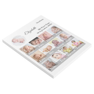 Baby First Year 12 Month Photo Collage  Milestone Gallery Wrap