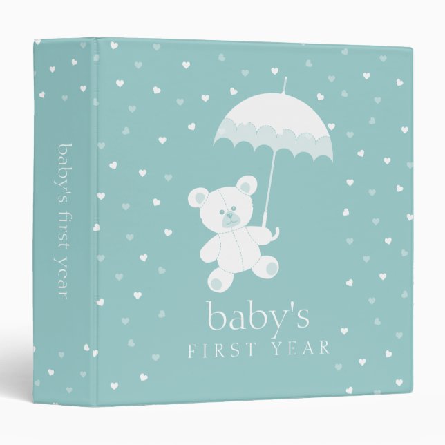 Baby First Year Album - Teddy Bear binder (Front/Spine)