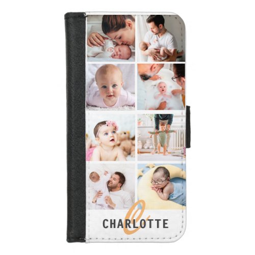Baby First Year Personalized Family Photo Collage iPhone 87 Wallet Case