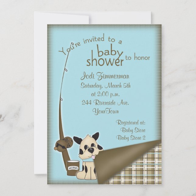 Baby Fisherman Shower Invitation (Front)