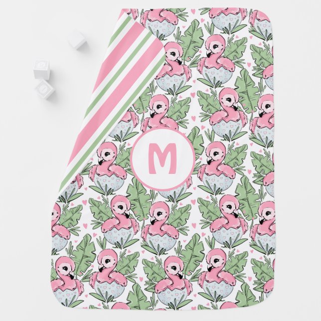 Baby Flamingo Baby Blanket (In Situ)