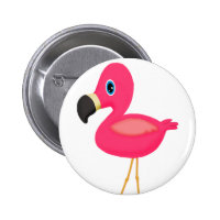 Baby Flamingo Button
