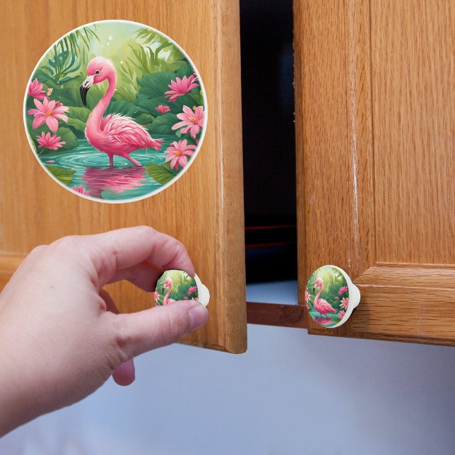 Baby Flamingo Ceramic Knob (Creator Uploaded)