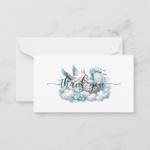 Baby Flat Note Thank You Card