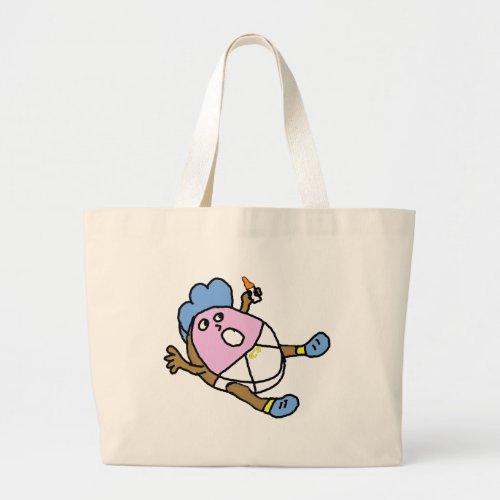 Baby flavored donut large tote bag