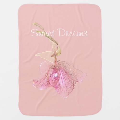 Baby Fleece Blanket Sweet Dreams Flower Design