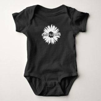 Baby Flower Black One piece Bodysuit
