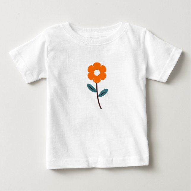 baby flower design baby T-Shirt (Front)