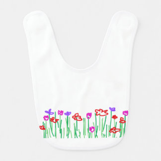 baby flowers bib