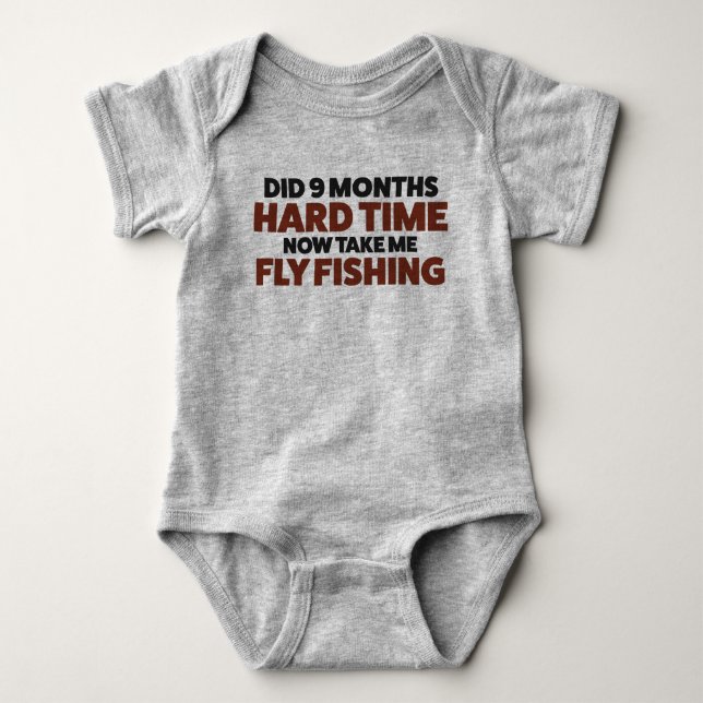 Baby Fly Fishing Jersey Bodysuit Shirt (Front)