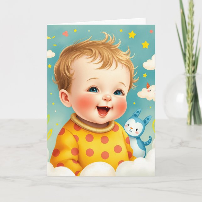 Baby Folded Greeting Card (Front)