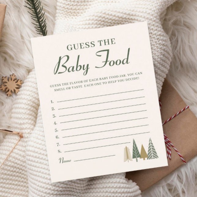 Baby Food Winter Baby Shower Game (Creator Uploaded)