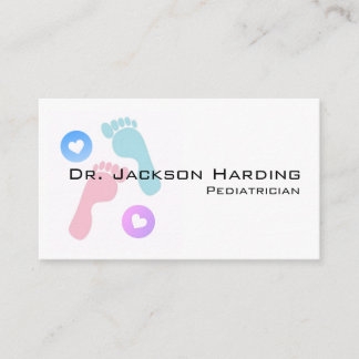 Baby Foot Print Simple Pediatrician Business Card