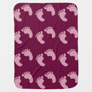 Baby Foot Prints Baby Blanket