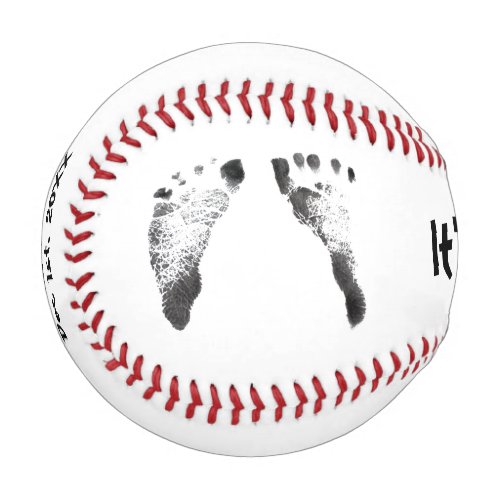 Baby foot prints Baby Shower Baseball