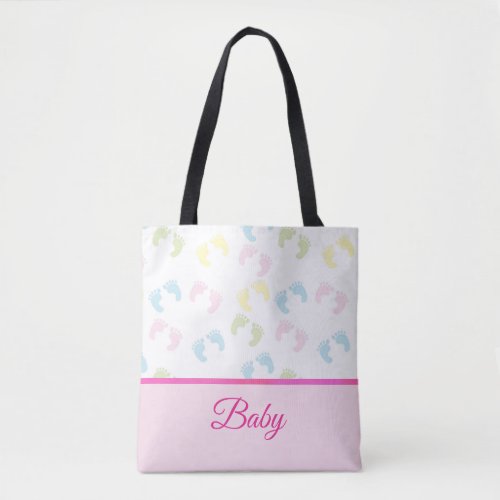 Baby Foot Prints Tote Bag
