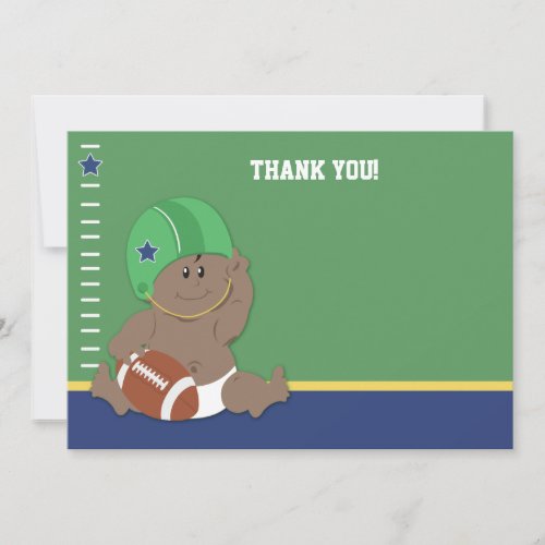 Baby Football Player #2 Flat Thank you notes