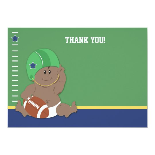 Baby Football Player #2 Flat Thank you notes Card