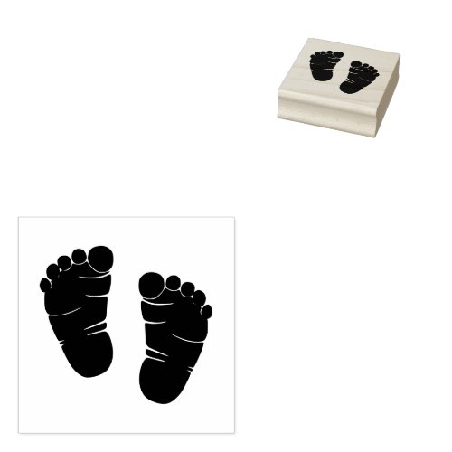 Baby Footprints 50mm Craft Project Stamp