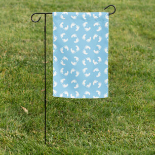 Baby Footprints, Babies Foot, Footsteps, Blue, Boy Garden Flag