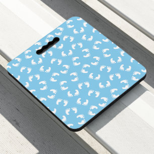 Baby Footprints, Babies Foot, Footsteps, Blue, Boy Seat Cushion
