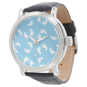 Baby Footprints, Babies Foot, Footsteps, Blue, Boy Watch