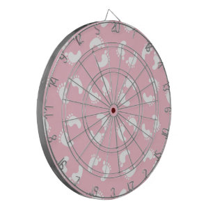 Baby Footprints, Babies Foot, Footsteps, Pink Girl Dart Board
