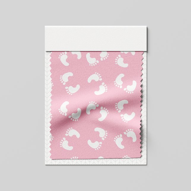 Baby Footprints, Babies Foot, Footsteps, Pink Girl Fabric (Creator Uploaded)