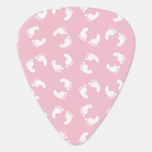 Baby Footprints, Babies Foot, Footsteps, Pink Girl Guitar Pick
