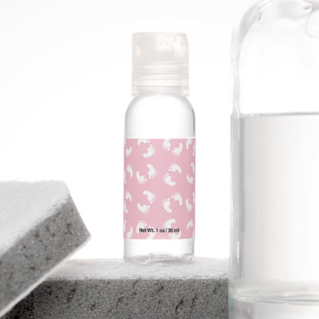 Baby Footprints, Babies Foot, Footsteps, Pink Girl Hand Sanitizer (Insitu)