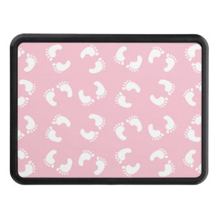 Baby Footprints, Babies Foot, Footsteps, Pink Girl Hitch Cover