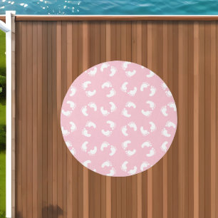 Baby Footprints, Babies Foot, Footsteps, Pink Girl Outdoor Rug