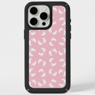 Baby Footprints, Babies Foot, Footsteps, Pink Girl iPhone 15 Pro Max Case