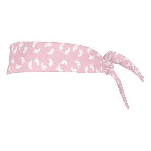 Baby Footprints, Babies Foot, Footsteps, Pink Girl Tie Headband