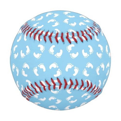 Baby Footprints Baby Foot Footsteps Feet Blue Baseball